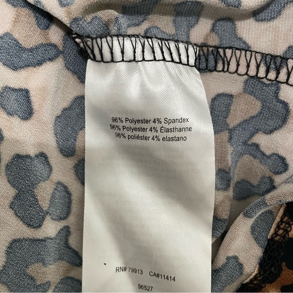 Motherhood Maternity Leopard Print Wrap Midi Dress Short Sleeve Size XL - Picture 7 of 9